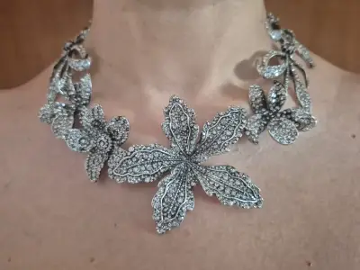 FLORAL METAL CHOKER - miniatura 3
