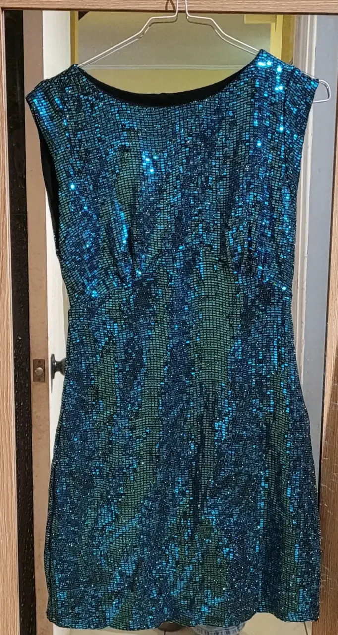Vestido de lentejuelas azul