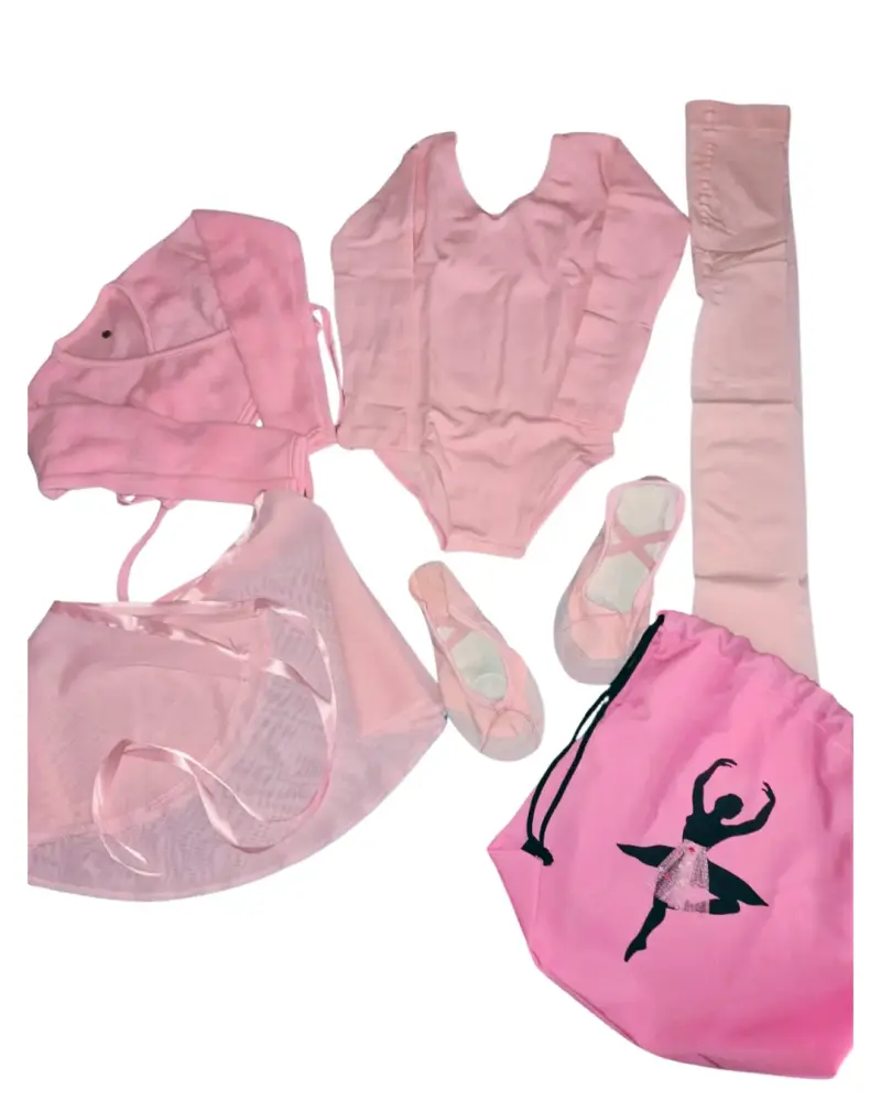 Conjunto de ballet rosado Completo, 6 Prendas - 1