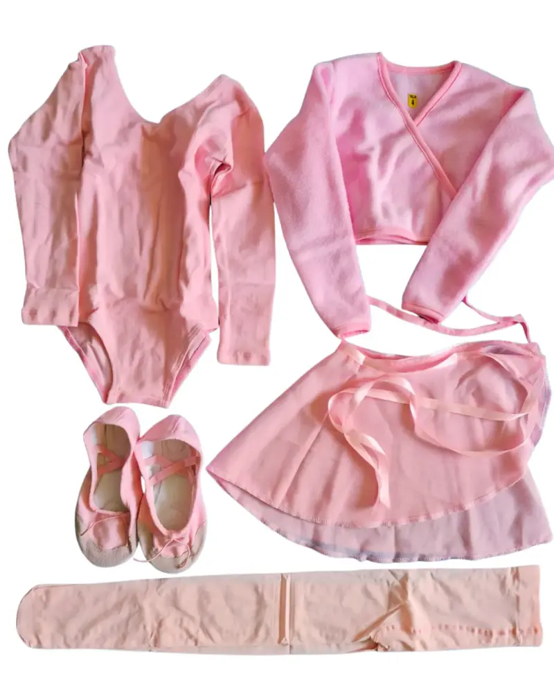Conjunto de ballet rosado Completo, 6 Prendas - 2