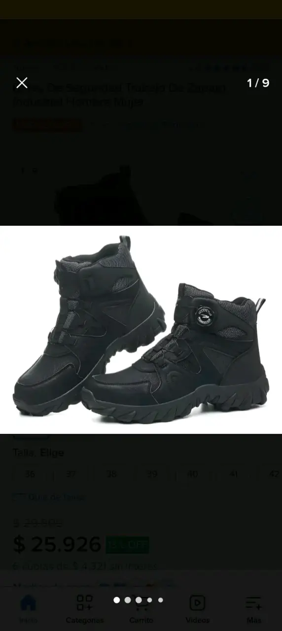 Botas de seguridad negras - 1