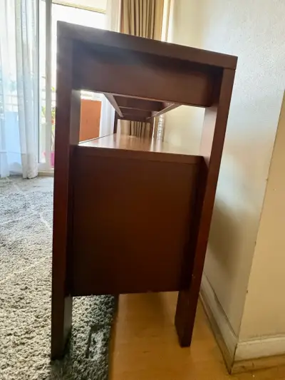 Aparador tipo Rack de madera con vidrio - miniatura 6