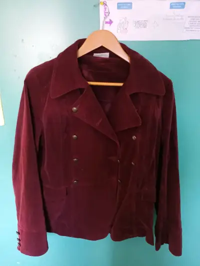 Chaqueta doble botón burdeos - miniatura 2