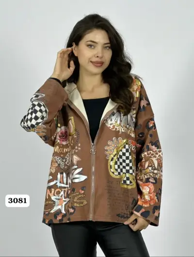 Chaqueta estampada con capucha - miniatura 2