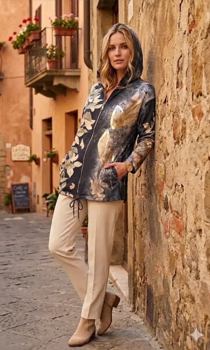 Chaqueta estampada con capucha - 3
