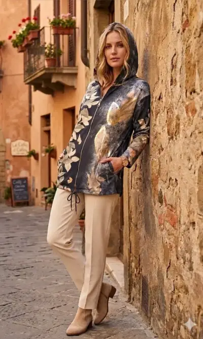 Chaqueta estampada con capucha - miniatura 3