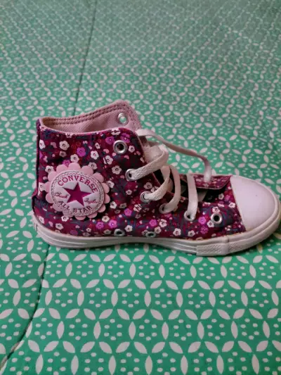 Zapatillas altas floreadas rosadas - miniatura 3