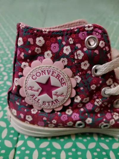 Zapatillas altas floreadas rosadas - miniatura 4
