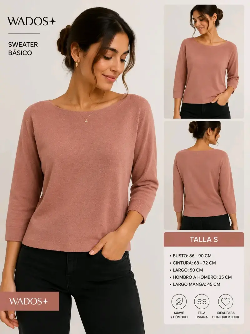 Sweater básico rosado Wados