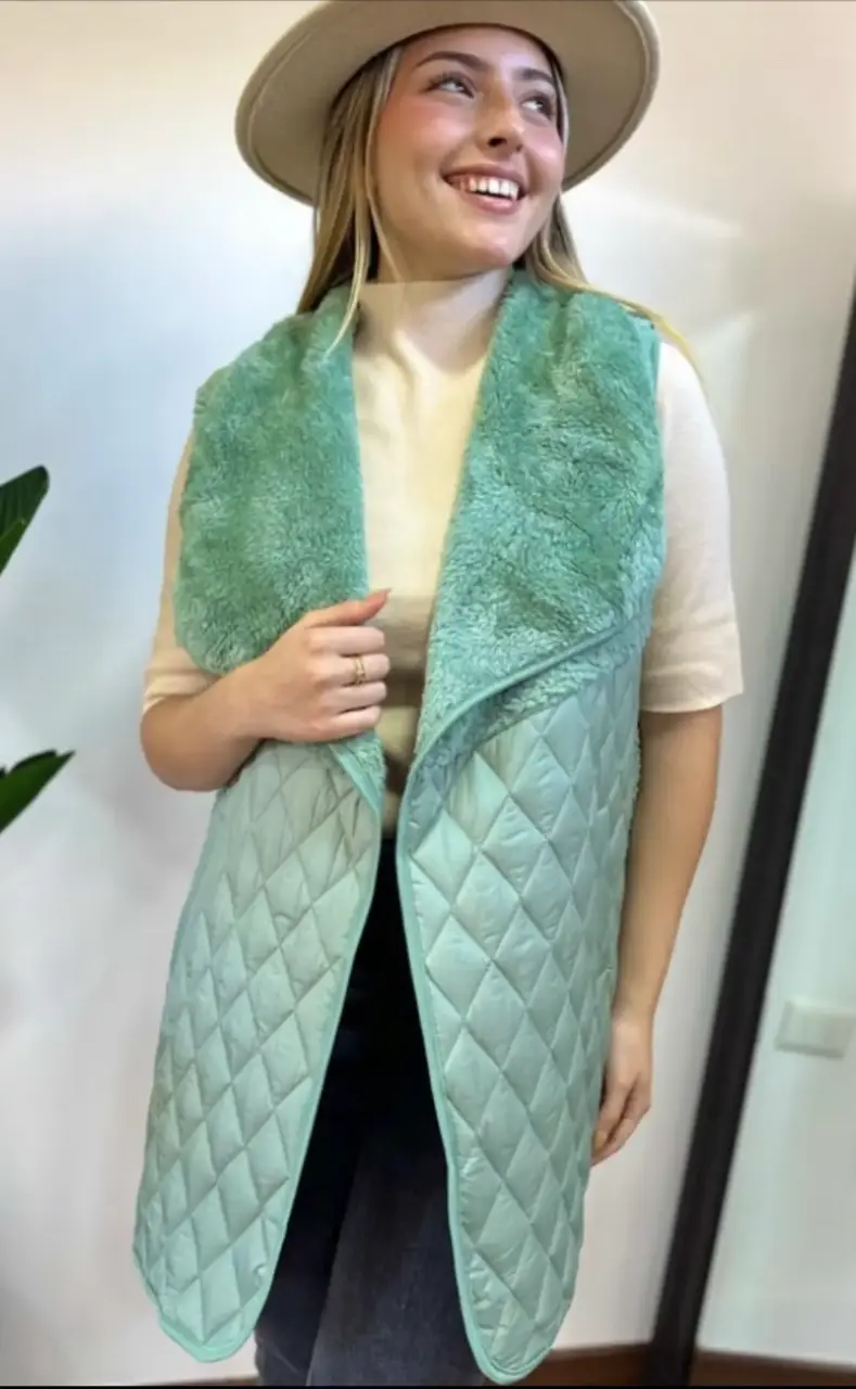 Chaleco acolchado menta mujer - 1