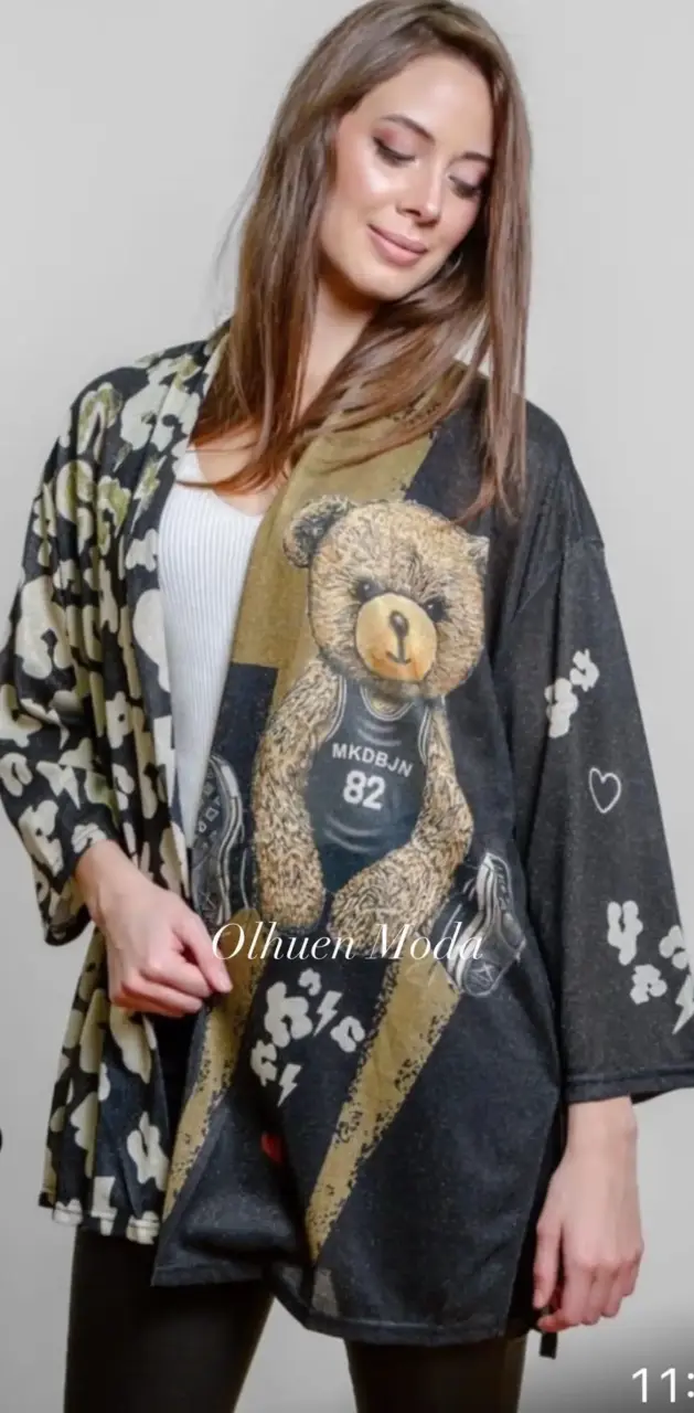 Kimono estampado de osito - 1
