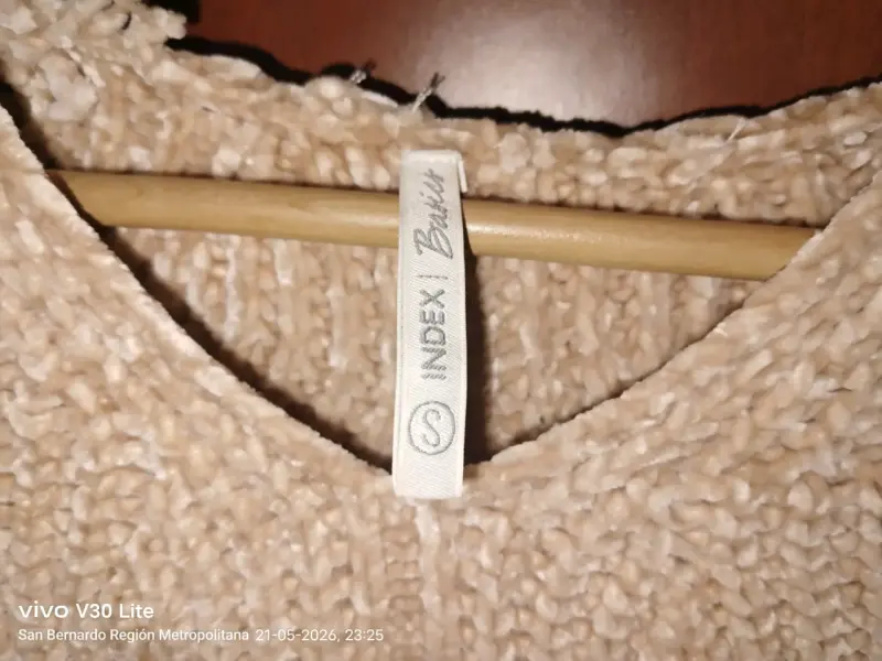 Suéter beige tejido grueso - 5