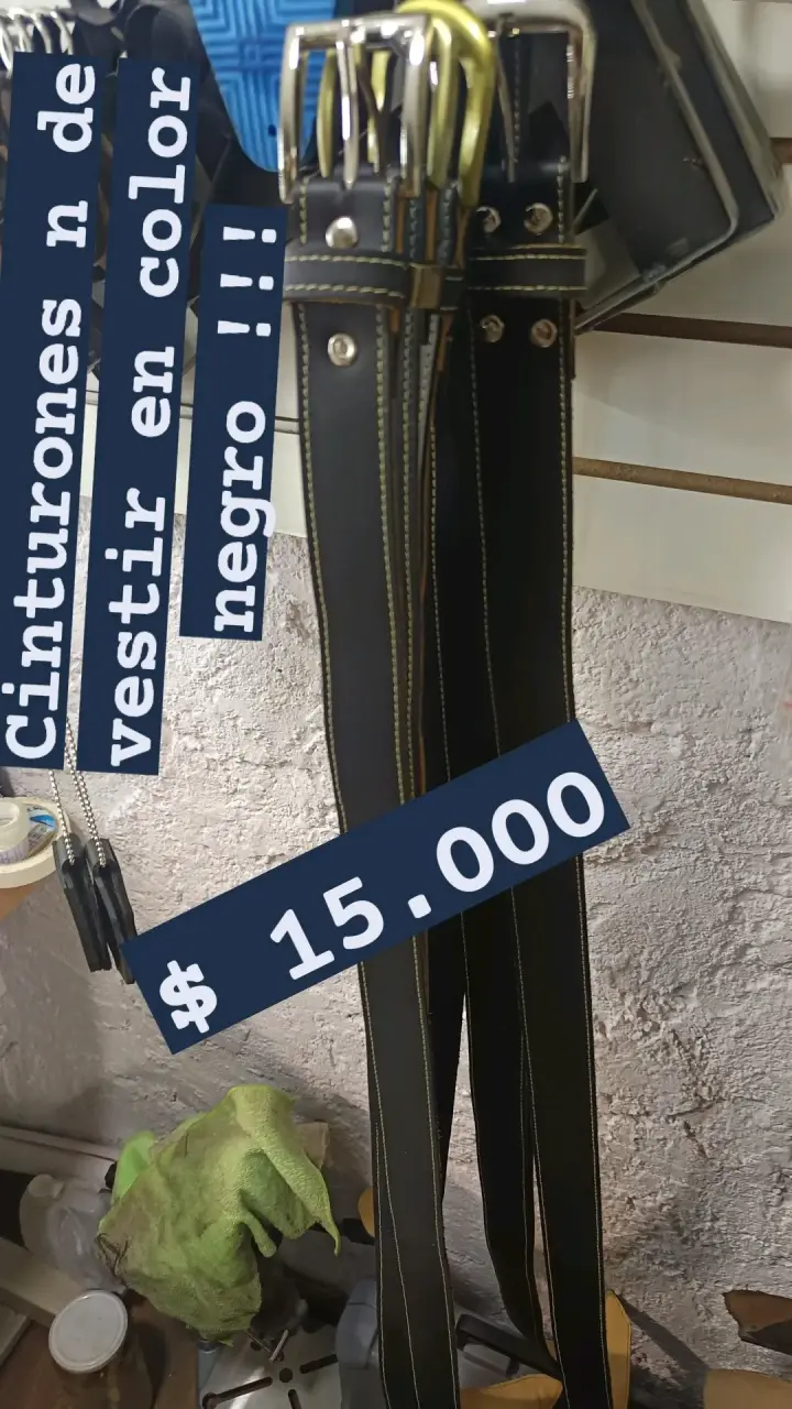 Cinturon de vestir negros y neceser - 1
