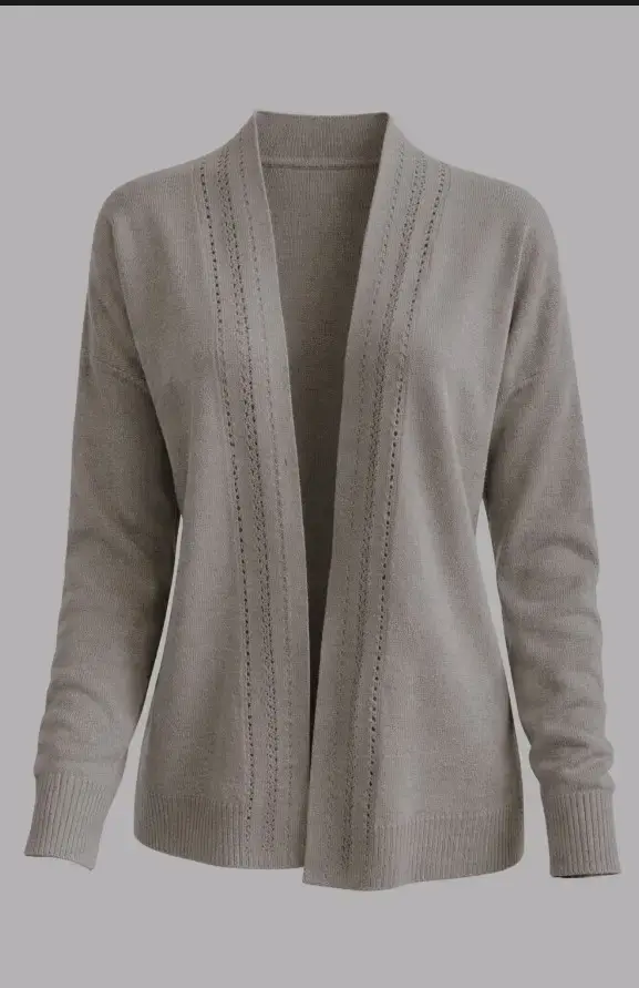 Cardigan de punto gris talla L