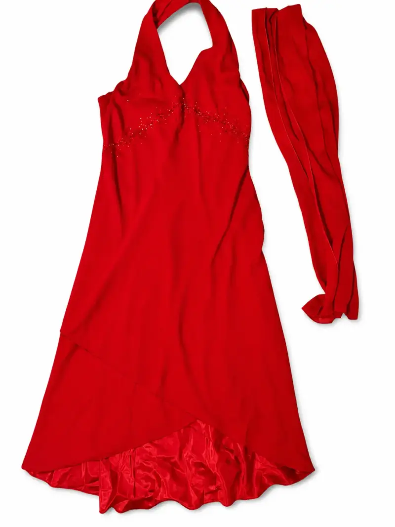 Vestido rojo elegante - 1