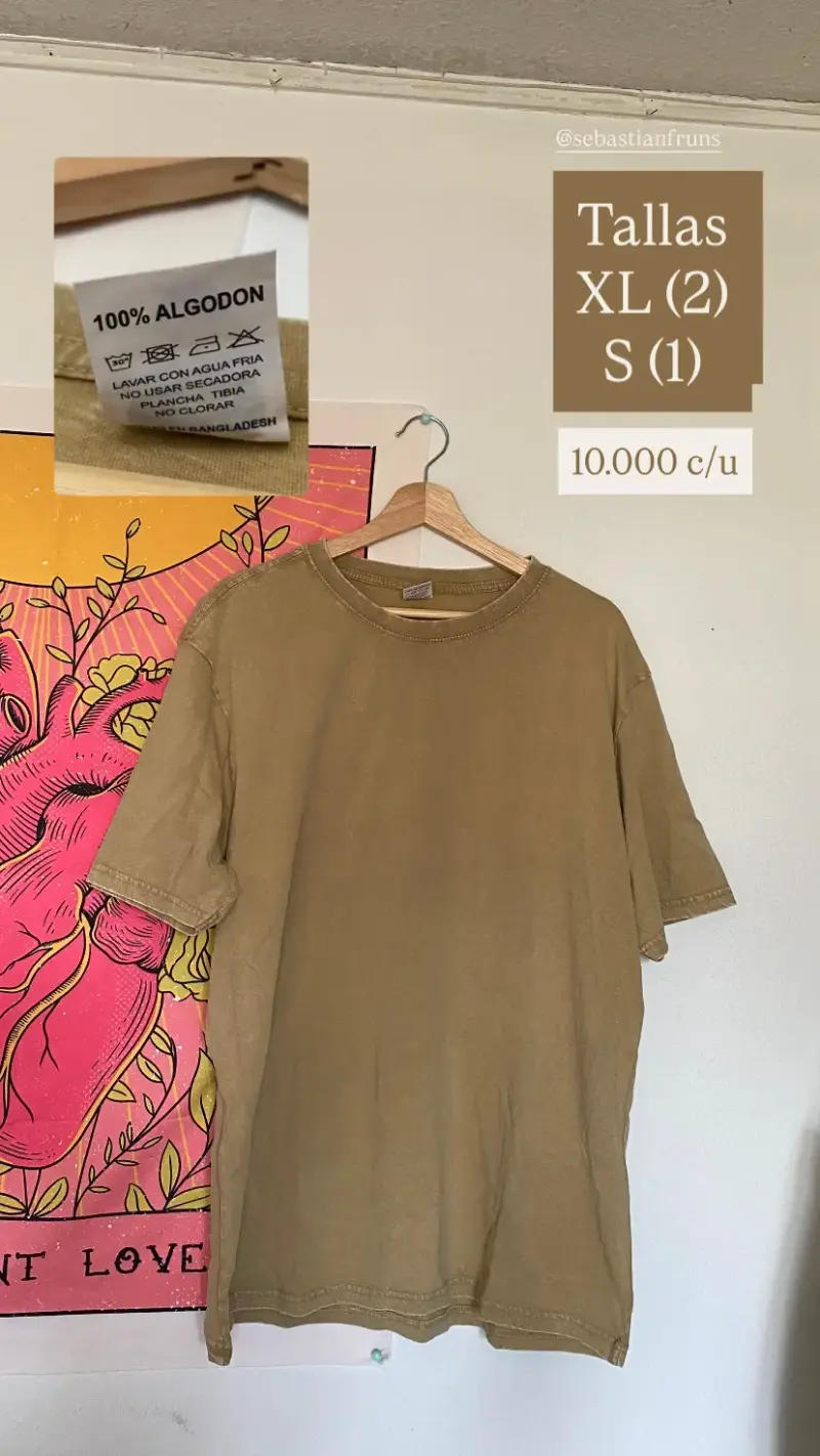 Polera color cafe 100% algodón