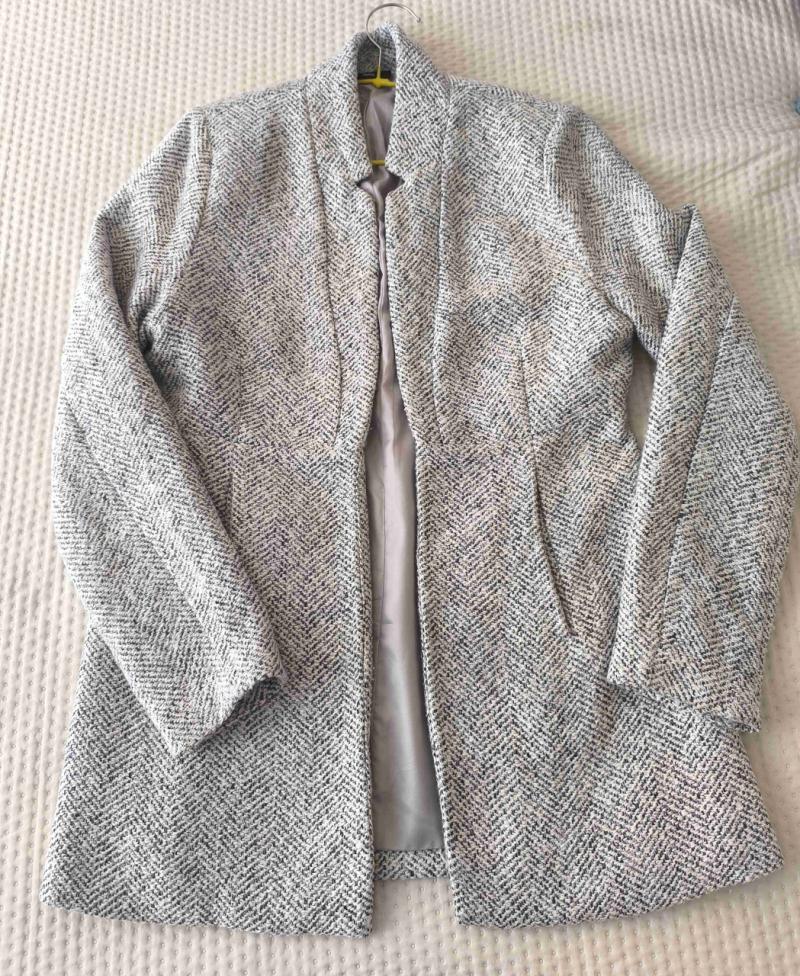 Abrigo gris mujer talla S - 2