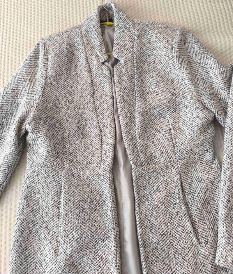 Abrigo gris mujer talla S - 3