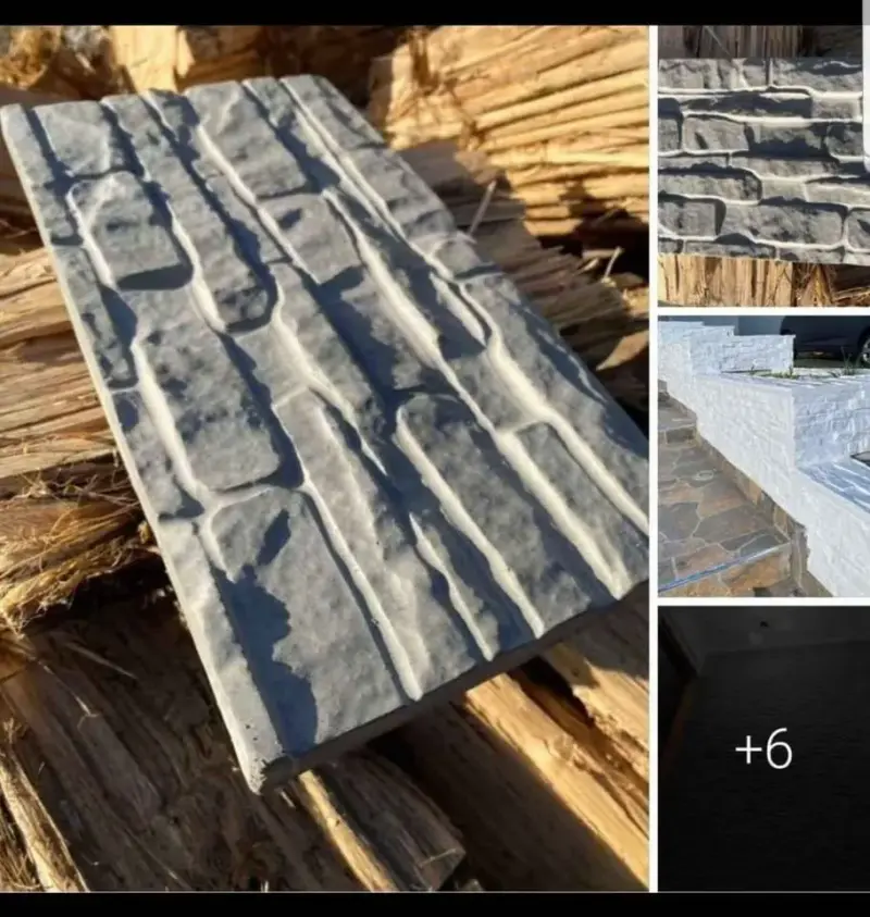 3x Molde 3D para yeso/cemento imitacion piedra - 1