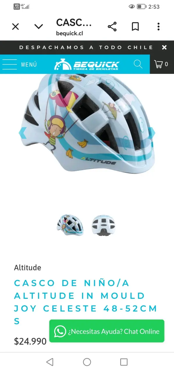 Casco niño Altitude Joy celeste - 2