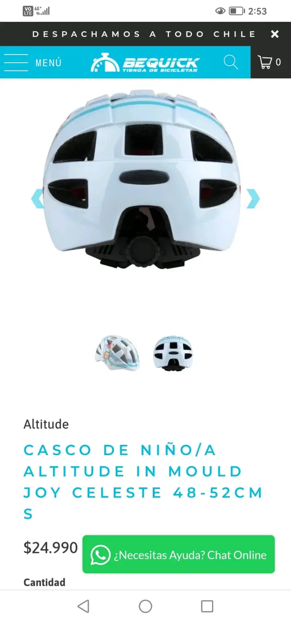 Casco niño Altitude Joy celeste - 3