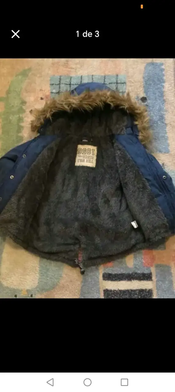 Chaqueta azul con capucha - 2