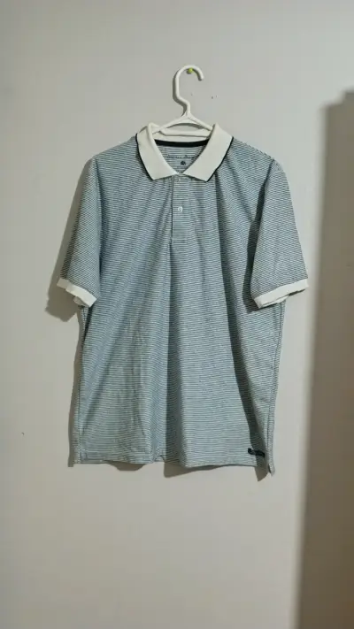 Polera polo azul a rayas talla XL - miniatura 1