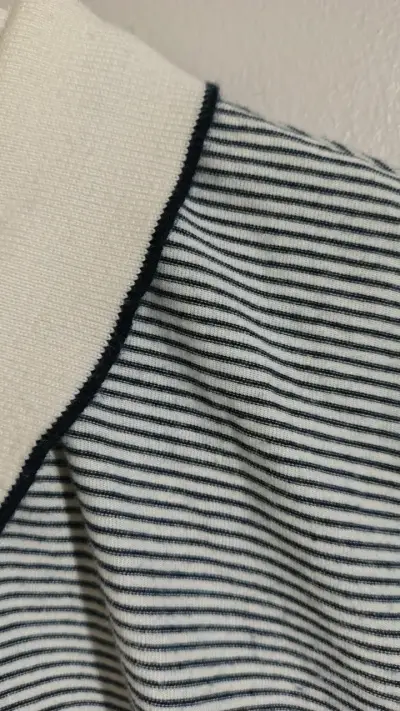 Polera polo azul a rayas talla XL - miniatura 3