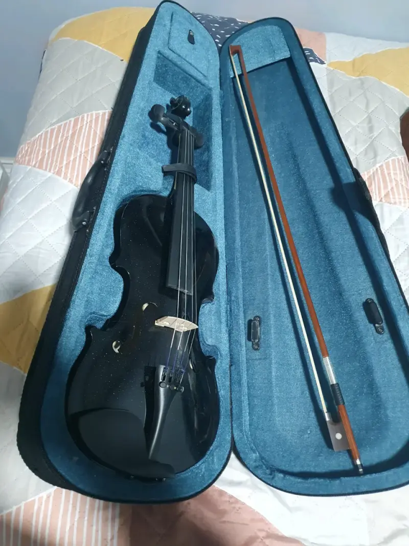 Violín negro con estuche rígido - 2