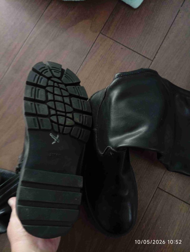 Botas negras de cuero sintético terraplén - 4
