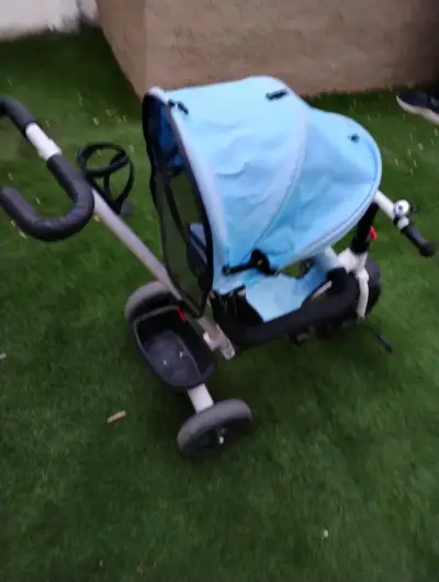 Triciclo para niño azul - miniatura 3