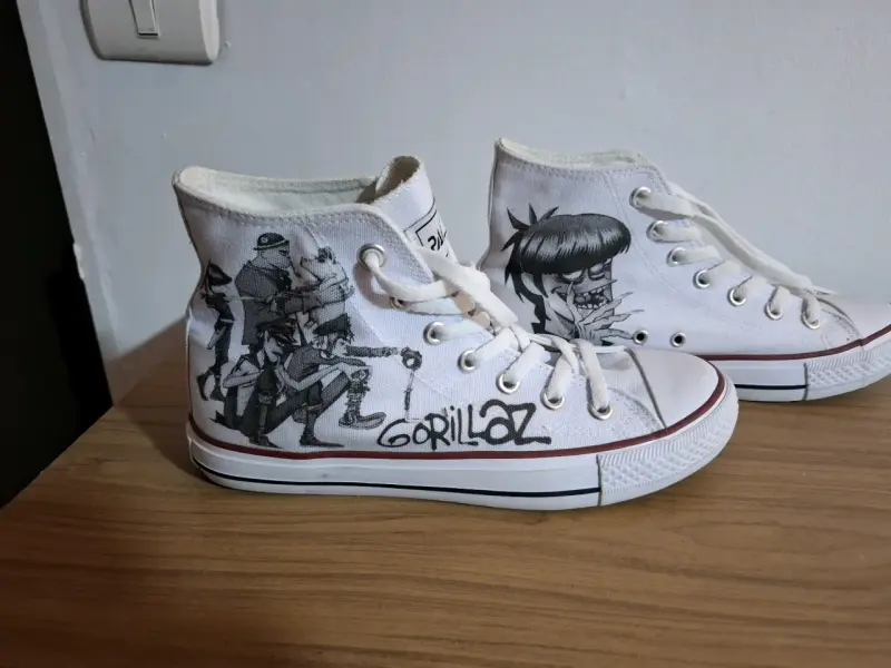 Zapatillas altas Gorillaz blancas - 1