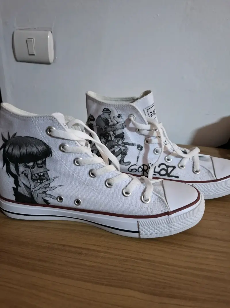 Zapatillas altas Gorillaz blancas - 5