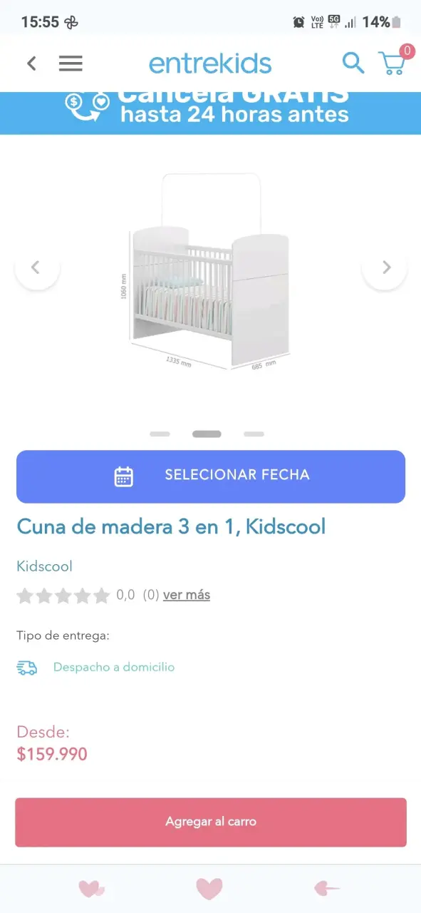 Cuna de madera blanca para bebé - 3