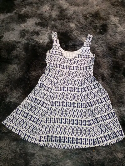 Vestido azul estampado - miniatura 1