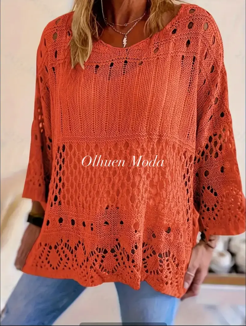 Camisa larga con diseño artístico - 5
