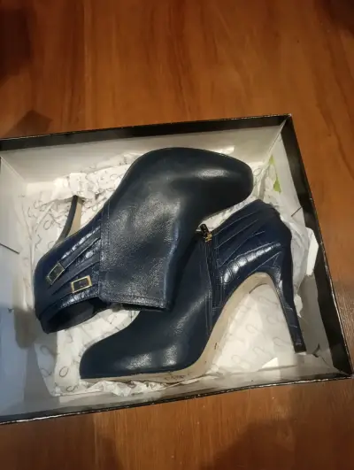 Botines de cuero azul - miniatura 1