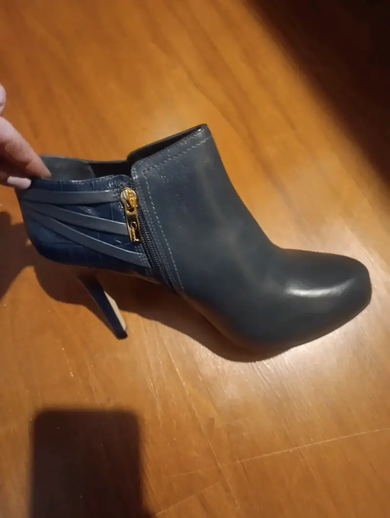 Botines de cuero azul - 4