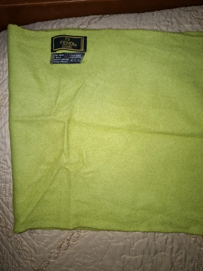 Bufanda verde Fendi con flecos - 3