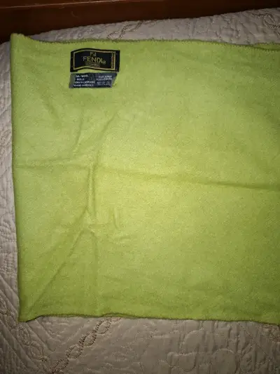 Bufanda verde Fendi con flecos - miniatura 3