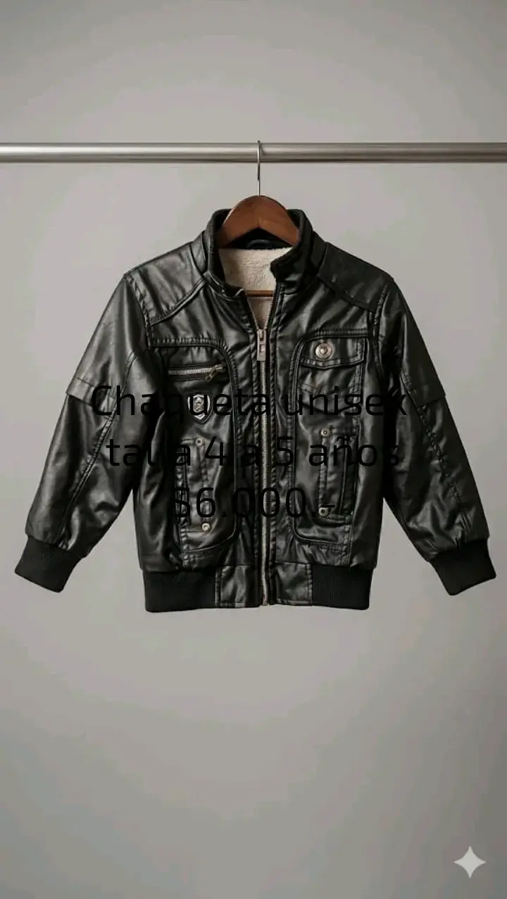 Chaqueta negra unisex infantil