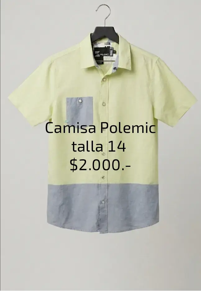 Camisa Polemic bicolor talla 14