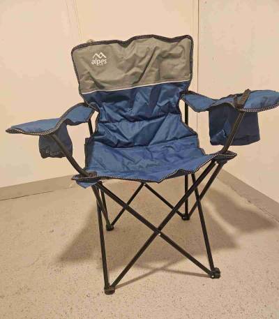 Silla plegable de camping azul nueva - miniatura 2