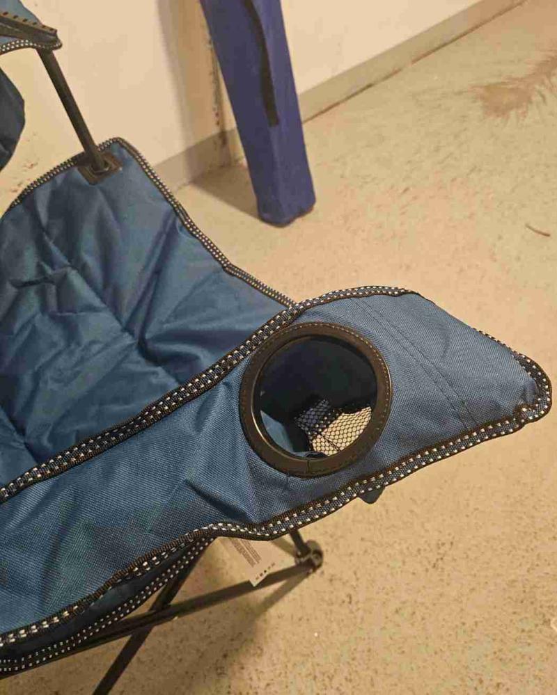 Silla plegable de camping azul nueva - 3
