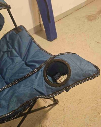 Silla plegable de camping azul nueva - miniatura 3