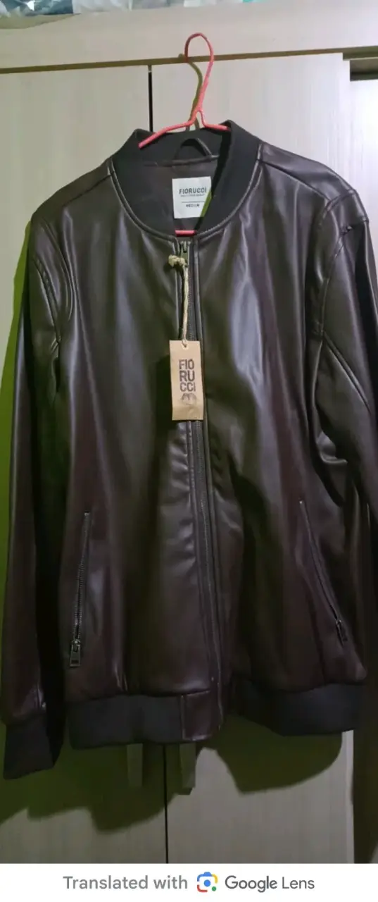 Chaqueta de cuero marrón ( fiorucci)