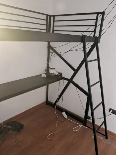 Camarote escritorio metálico negro - miniatura 2