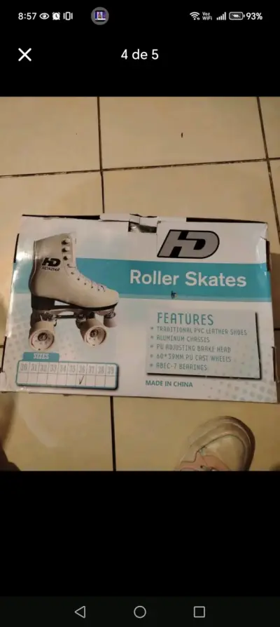 Patines 4 ruedas blancos nuevos - miniatura 4