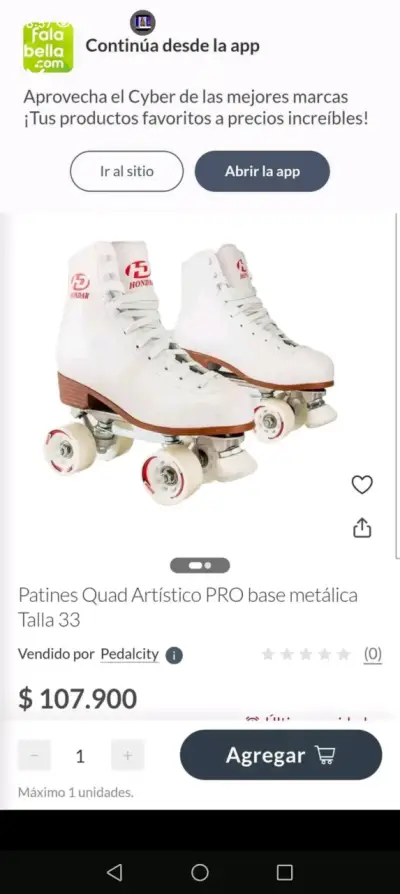 Patines 4 ruedas blancos nuevos - miniatura 5