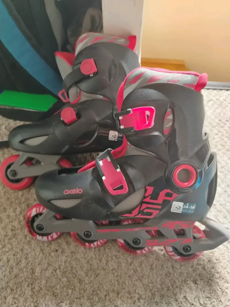 Patines en línea Oxelo negros y rojos